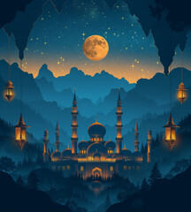 Eid Mubarak social media post background