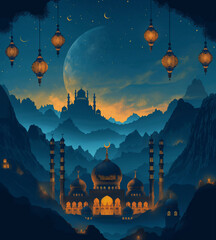 Eid Mubarak social media post background