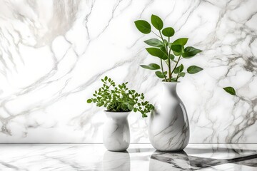 white vase with flowers