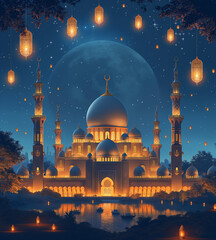 Eid Mubarak social media post background