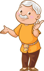 Elderly seniors old people character