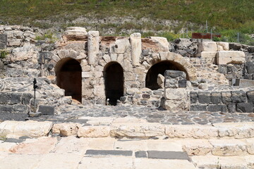 05 06 2022 Haifa Israel. In the Beit She'an National Park, after the earthquake, the ruins of an ancient Roman city were preserved.