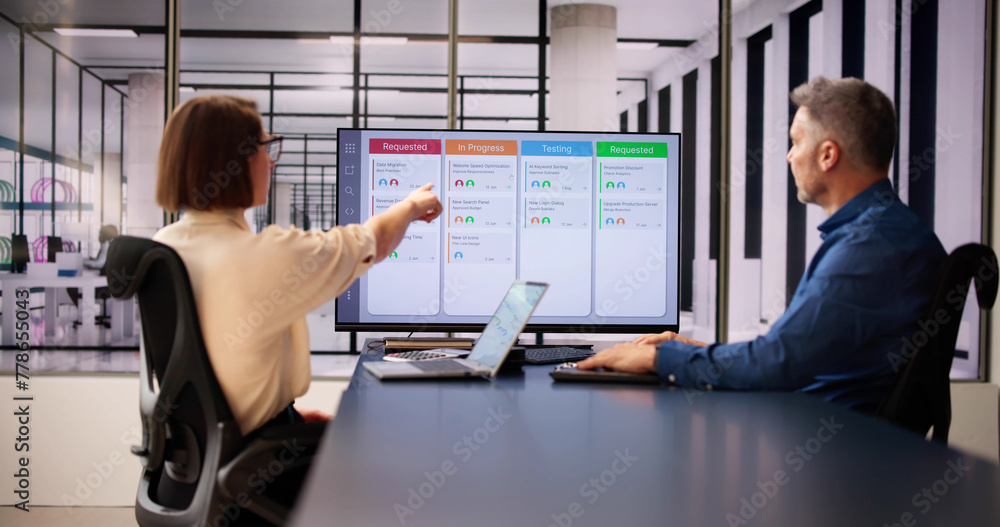 Poster Agile Scrum Management And Kanban Schedule