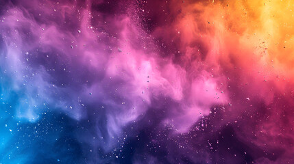 Abstract background with vibrant powder in various colors of May, perfect for celebrations, parties, and events with copy space for customization.