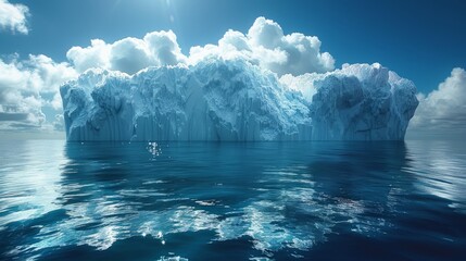 iceberg in the ocean - obrazy, fototapety, plakaty