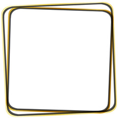 Luxury Golden Gradient Border: Golden Square Frame with Gradation, Shadow, and Thick Outline