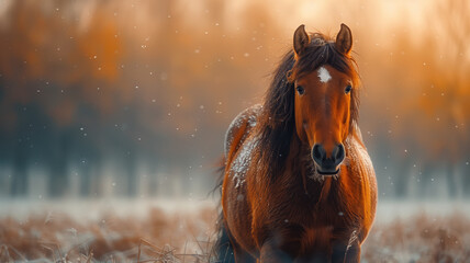 Horse Painting Consists of Beauty Blended with Dream colors Generative AI