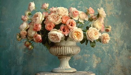 Vintage florals evoke a sense of nostalgia and romance, with timeless elegance and charm. Photograph antique vases, faded bouquets, and retro floral patterns against vintage backdrops or aged textures