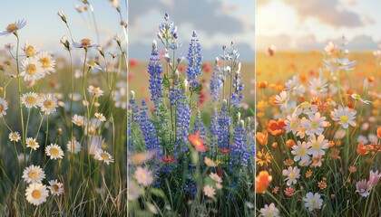 Wildflowers embody the beauty of nature's spontaneity and resilience. Capture the charm of meadows,...