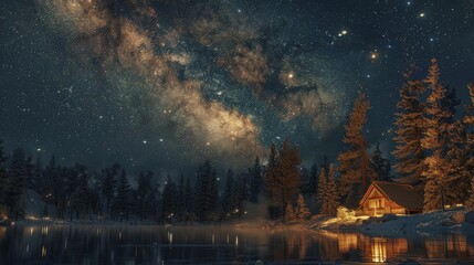 Camping Under the Milky Way, A Summer Adventure Digital Backdrop
