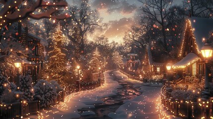 Christmas Lights and Snowy Nights, The Magic of Winter Illuminated