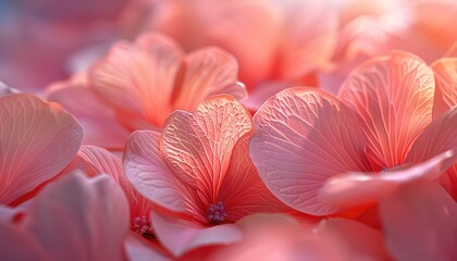 Focus on the delicate beauty of individual flower petals. Close-up shots showcasing the intricate details, vibrant colors, and varied textures - Powered by Adobe