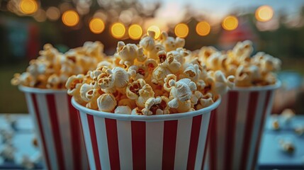 Experience the enchantment of open-air cinema under the stars with a side of buttery popcorn on balmy summer nights.