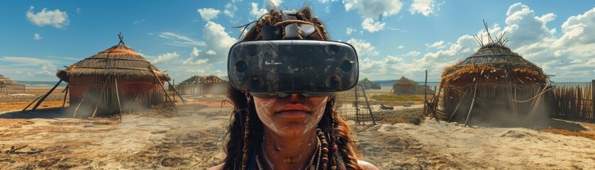 Virtual reality tours of Bronze Age settlements - obrazy, fototapety, plakaty