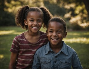 Sibling Bonding: Capture siblings of different races, ages, or backgrounds sharing laughter and making memories.
