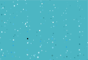 Light BLUE vector backdrop with lines, circles, rhombus.