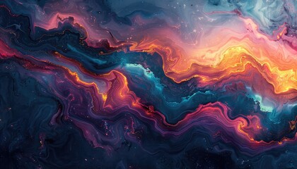 abstract surreal landscapes, dreamy colors, and intricate patterns inspired - obrazy, fototapety, plakaty
