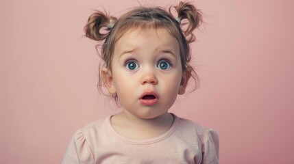 A little girl with curious expression (funny looking people)