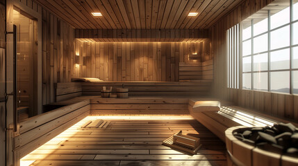 Obraz na płótnie Canvas interior of a sauna
