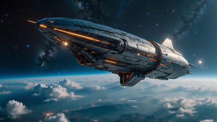 Obraz premium rocket in space