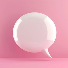 In a pink realm, a pristine white speech bubble beckons, offering ample copy space for your message