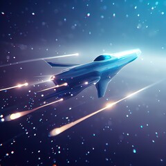 Airplane in flight with dark background.with Generative AI technology