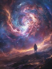 Heroic journeys to the edge of the universe - obrazy, fototapety, plakaty