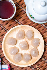 Cold tapioca balls are a popular street snack in Taiwan