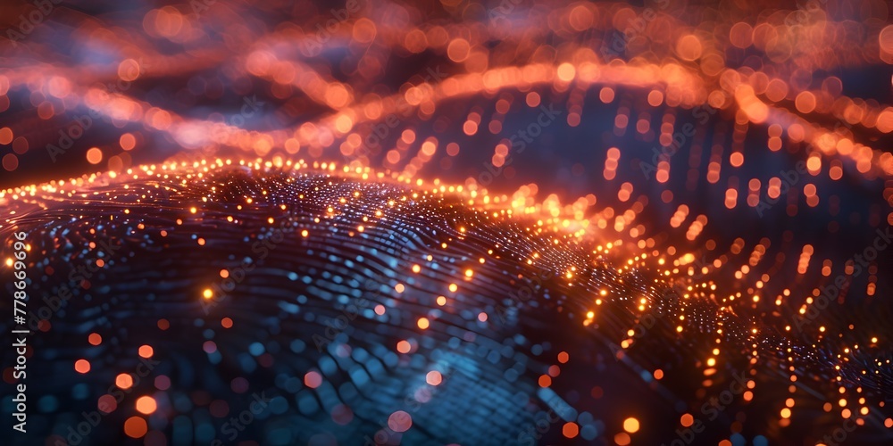Aufkleber vibrant fingerprint data encryption visualizing the future of secure digital connectivity and privac