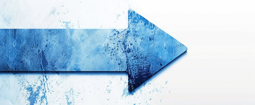 Blue bottom arrow white background,Bend blue arrow image with hi-res rendered artwork that could be used for any graphic design,Blue arrow on a white background. 3d render. Isolated.
