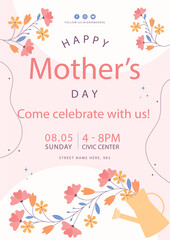 Flat Mother's day Invitation