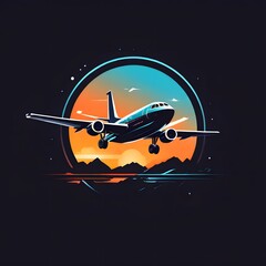 illustration of airplane in the sky