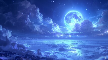 Ether Eclipse reflections shimmer on Sapphire Swirl oceans