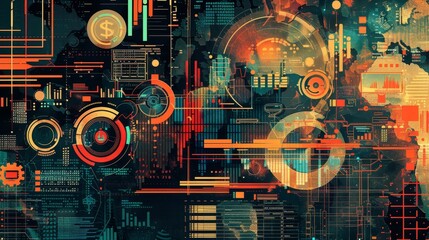 Craft a captivating college depicting various technologies