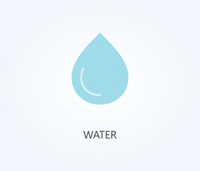 Water flat icon.