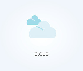 Cloud vector, icon or logo sign symbol illustration.