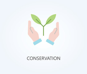 Conservation vector, icon or logo sign symbol illustration.