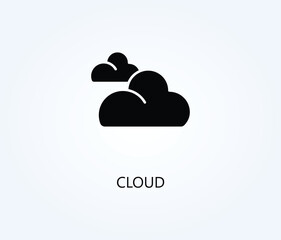 Cloud vector, icon or logo sign symbol illustration.