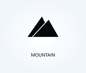 Fototapeta premium Mountain vector, icon or logo sign symbol illustration.