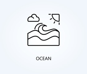 Ocean outline icon.