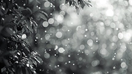 Gray bokeh out of focus background from nature forest gray abstract bokeh background from nature environment for your text ,Bokeh of white snow on a gray background. Snowfall - new design element.
 - obrazy, fototapety, plakaty