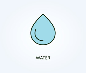 Water vector, icon or logo sign symbol illustration.