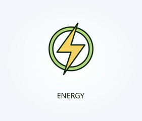 Energy vector, icon or logo sign symbol illustration.