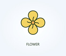 Flower vector, icon or logo sign symbol illustration.