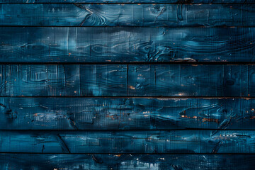 Old painted wood wall - texture or background. Blue and white colors.