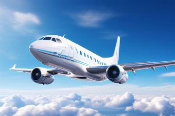 Obraz premium taking off from modern city in the airport