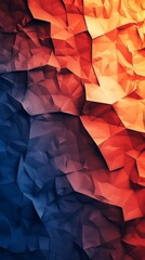 Abstract Geometric Polygonal Design With Vivid Red to Blue Gradient