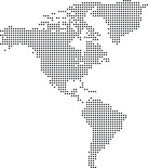 Fototapeta na wymiar Tetragon map of North and South America