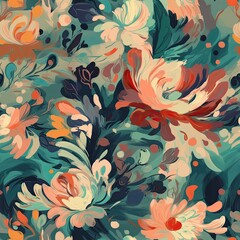 Floral seamless pattern, flower pattern, background.