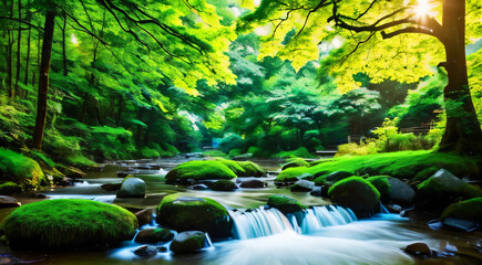 waterfall in the jungle